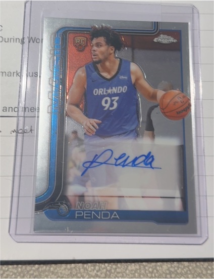 2025-26 Topps Chrome #282 Noah Penda — front