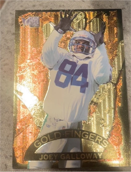 1996 Fleer Metal #2 Joey Galloway Gold Fingers — front