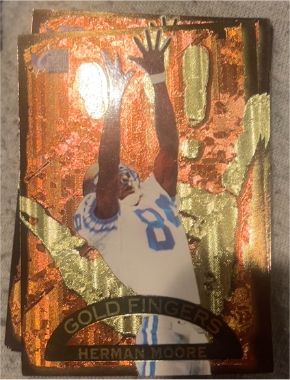 1996 Fleer Metal Gold Fingers #4 Herman Moore — front