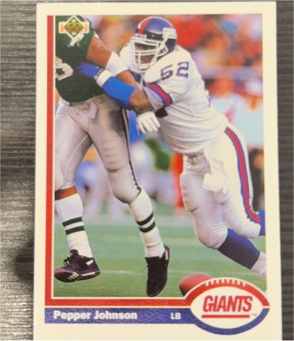 1991 Upper Deck #183 Pepper Johnson — front