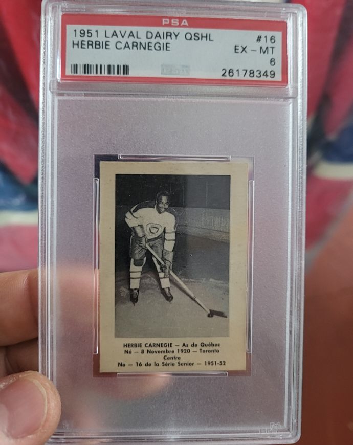 1951 Laval Dairy QSHL #16 Herbie Carnegie — front