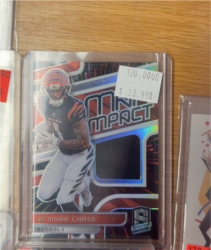2024 Panini Spectra #51 Ja'Marr Chase Max Impact Jersey Patch — front
