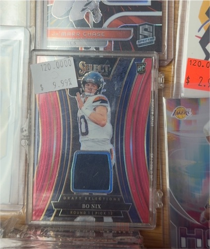 2024 Panini Select - Draft Selection Memorabilia Bo Nix #DSM-BNX Red Prizm (RC) — front