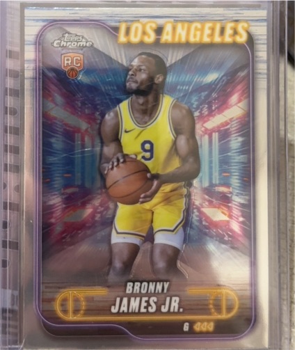 2024-25 Topps Chrome #149 Bronny James Jr. — front