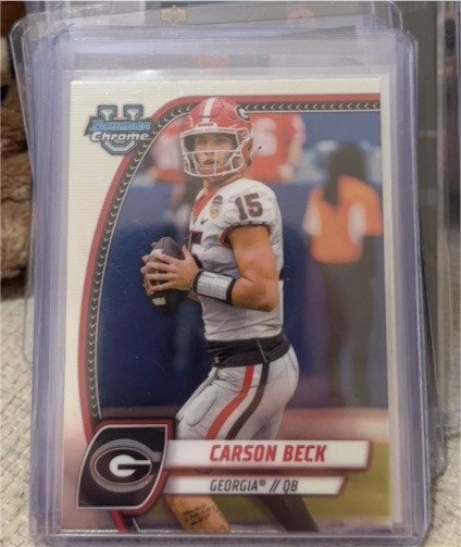 2024 Bowman University Chrome #2 Carson Beck — front