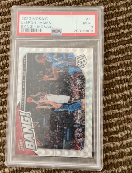 2020 Panini Mosaic Bang! #11 LeBron James — front