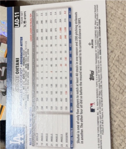 2025 Topps Holiday #LAD-11 Shohei Ohtani — front