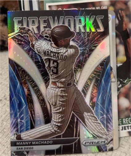 2022 Panini Prizm Fireworks #F-9 Manny Machado — front