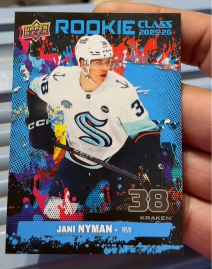 2025-26 Upper Deck Series 1 #RC-8 Jani Nyman — front