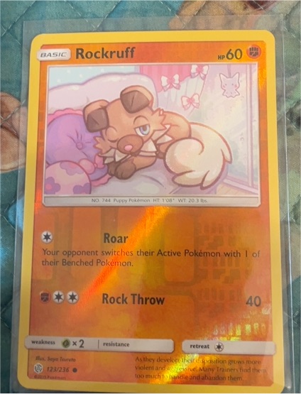 2019 Sun & Moon Cosmic Eclipse #123 Rockruff — front