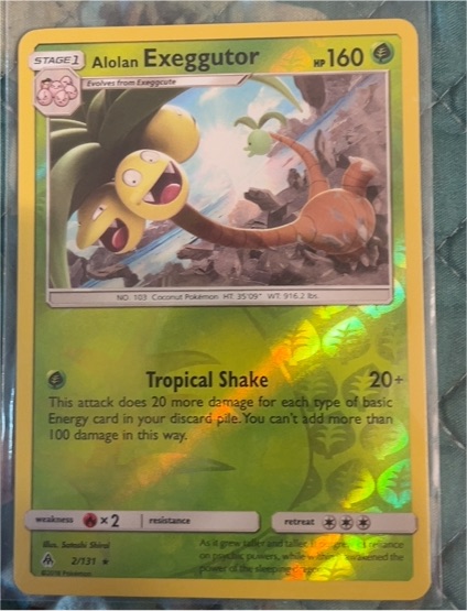 2019 Pokémon TCG McDonald's Promo #2/12 Alolan Exeggutor — front