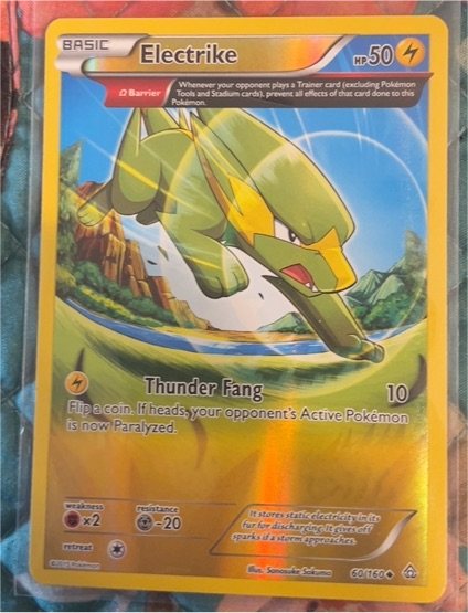 2015 Pokemon XY Primal Clash #60 Electrike (Omega) — front