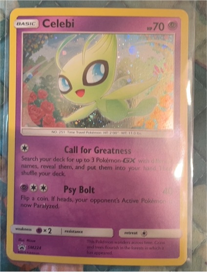 2019 Pokémon TCG Sun & Moon Black Star Promo #SM224 Celebi — front
