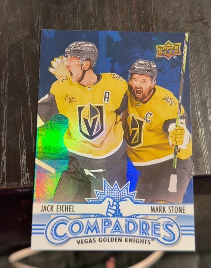 2025-26 Upper Deck Series 1 #CM-14 Jack Eichel Mark Stone Compadres — front