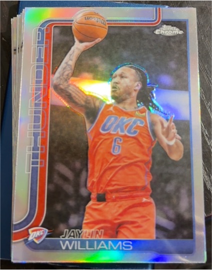 2025-26 Topps Chrome #105 Jaylin Williams — front