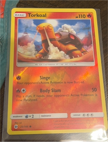 2017 Pokemon Sun & Moon #23 Torkoal — front