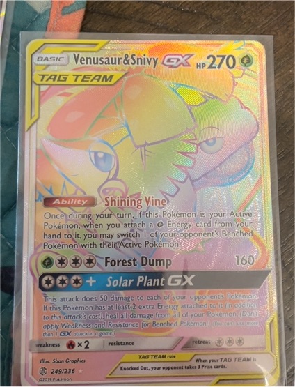 2019 Pokémon #249 Venusaur & Snivy GX — front
