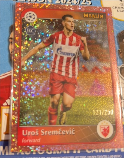 2024-25 Topps Merlin UEFA Club Competitions #54 Uroš Sremčević — front