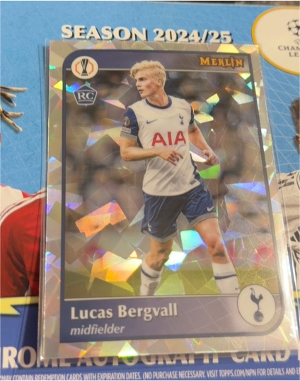 2024-25 Topps Merlin UCC # Lucas Bergvall — front