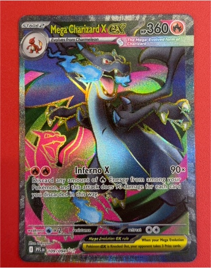 2025 Pokémon ME02 #109 Mega Charizard X ex — front