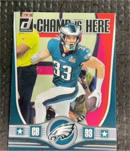 2025 Donruss #CIH-CDN Cooper DeJean Champ is Here — front