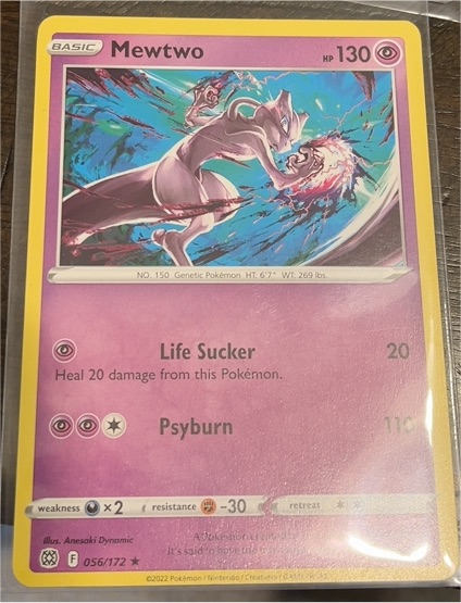 2022 Pokémon Brilliant Stars #56 Mewtwo — front
