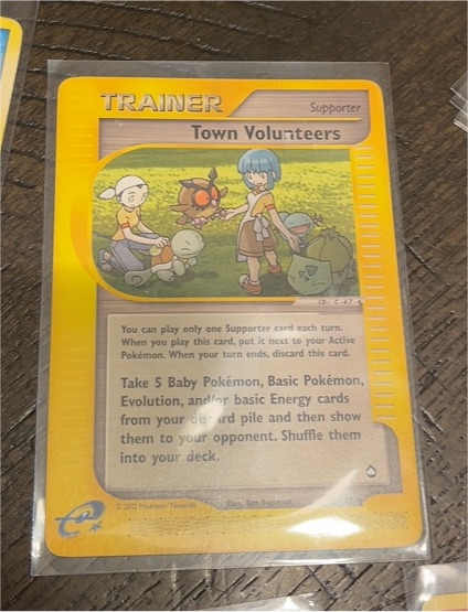 2003 Pokémon Aquapolis #136 Town Volunteers — front