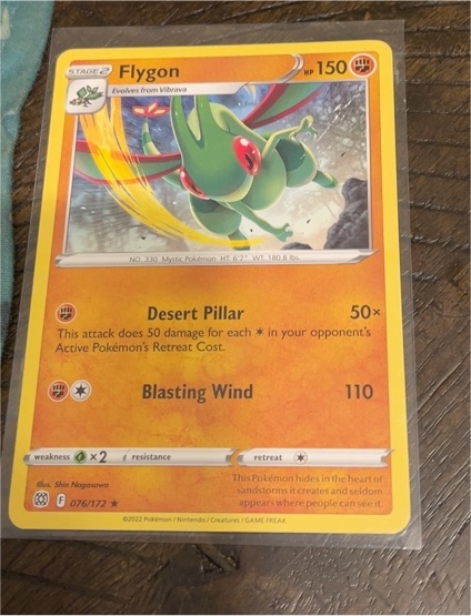 2022 Pokémon Brilliant Stars #076 Flygon — front