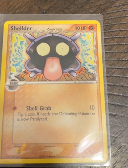 2006 EX Dragon Frontiers #63 Shellder (Delta Species) — front