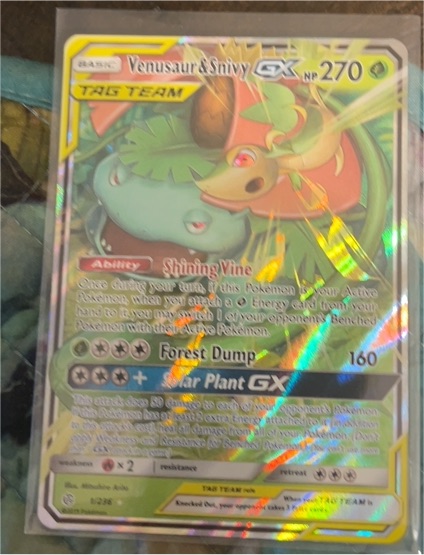 2019 Pokémon Cosmic Eclipse #1 Venusaur & Snivy GX — front