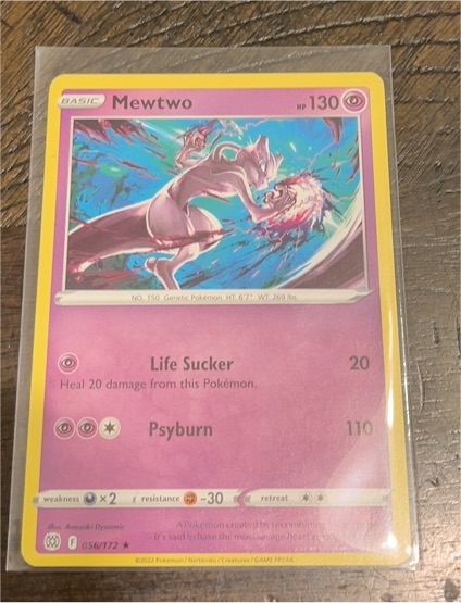 2022 Pokémon Brilliant Stars #56 Mewtwo — front