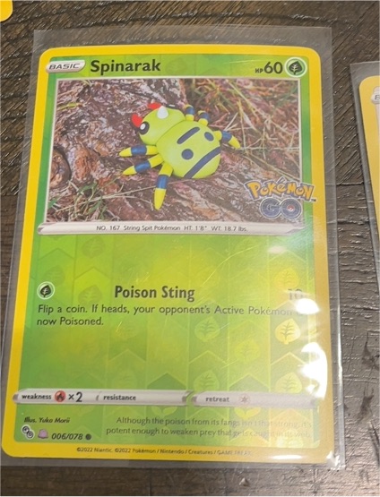 2022 Pokémon GO #006 Spinarak — front