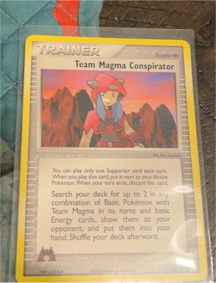2004 Pokemon EX Team Magma vs Team Aqua #82 Team Magma Conspirator — front