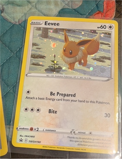 2022 Pokémon Black Star Promo #SWSH190 Eevee — front