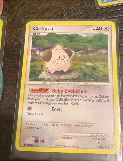 2007 Pokemon Diamond & Pearl #78 Cleffa — front