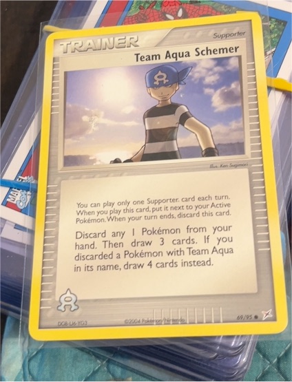 2004 Pokémon EX Team Magma vs Team Aqua #69 Team Aqua Schemer — front