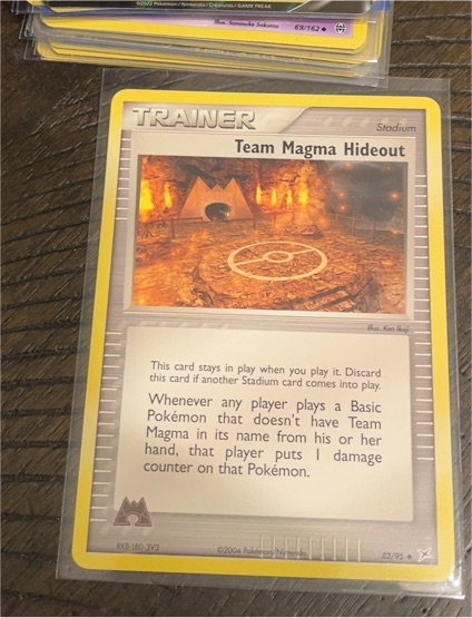 2004 EX Team Magma vs Team Aqua #83 Team Magma Hideout — front