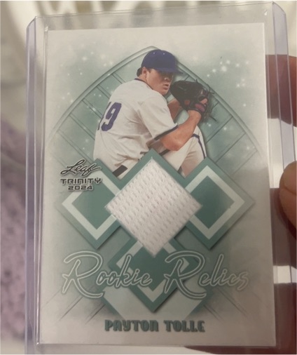 2024 Leaf Trinity Rookie Relics #RR-XX Payton Tolle — front