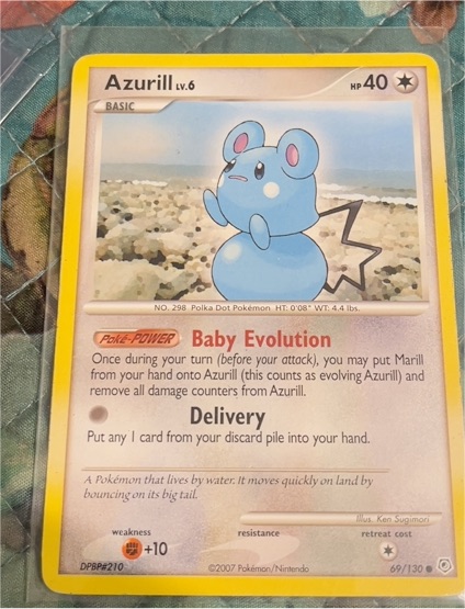 2007 Pokémon Diamond and Pearl #69 Azurill — front