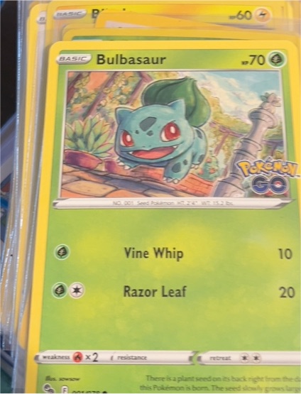 2020 Pokemon GO #001 Bulbasaur — front
