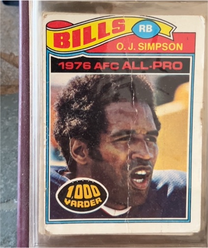 1977 Topps #100 O.J. Simpson 1000 Yarder — front