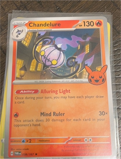 2024 Pokémon Trick or Trade #038 Chandelure — front