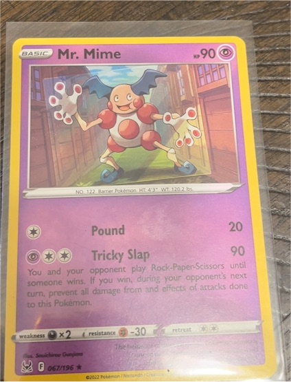 2022 Pokemon Lost Origin #067 Mr. Mime — front