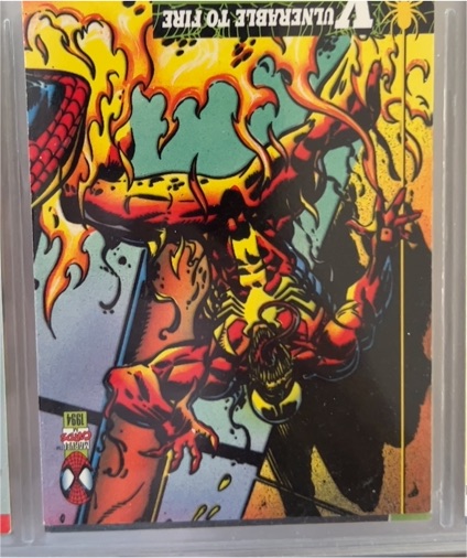 1994 Fleer Marvel Cards The Amazing Spider-Man #16 Venom Vulnerable to Fire — front