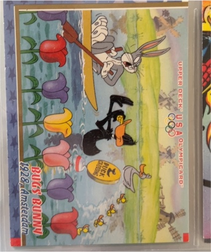 1996 Upper Deck Olympicard Looney Tunes Bugs Bunny 1928 Amsterdam — front