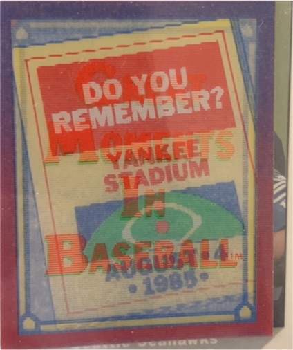 1988 Score Magic Motion Great Moments in Baseball — front