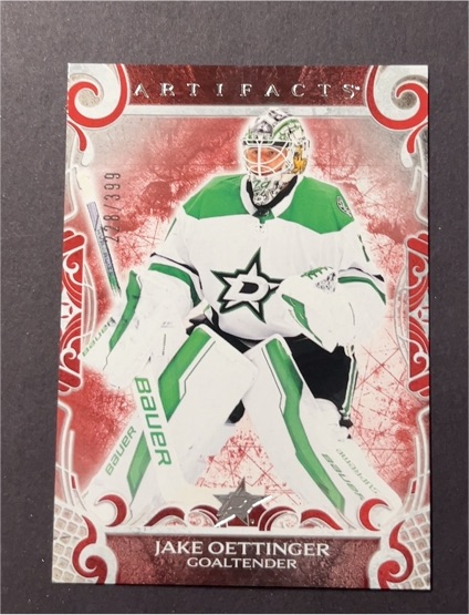 2024-25 Upper Deck Artifacts #117 Jake Oettinger Ruby Parallel — front