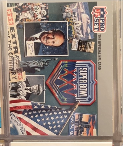 1990-91 Pro Set Super Bowl XXV Silver Anniversary Commemorative #1 — front