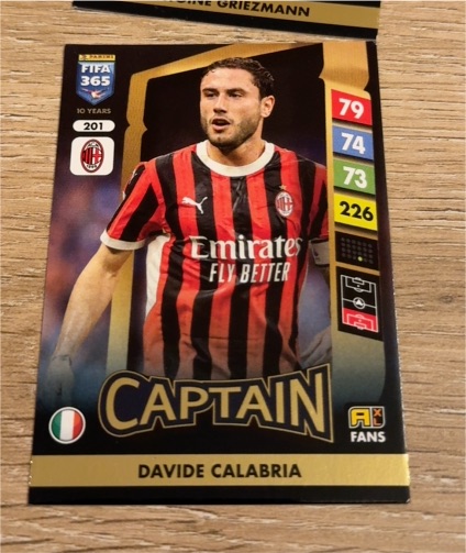 2025 Panini FIFA 365 Adrenalyn XL #201 Davide Calabria — front