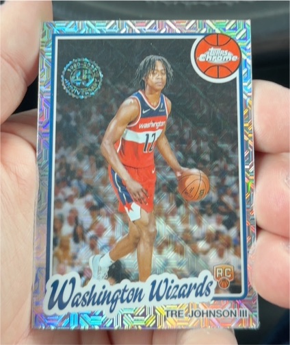 2025-26 Topps #TC-TJ Tre Johnson III 1980-81 Topps Chrome Basketball — front
